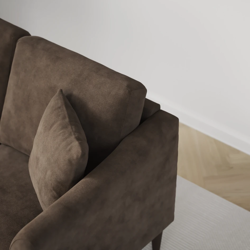 Eden - 3-sits soffa svängd - Brun