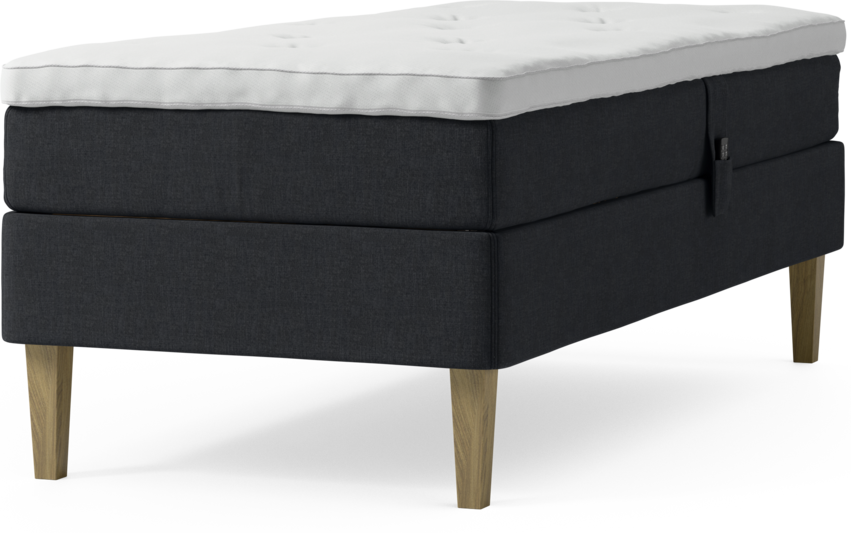 Delux Sense - Ställbar säng, enkelsäng med bäddmadrass och sängben