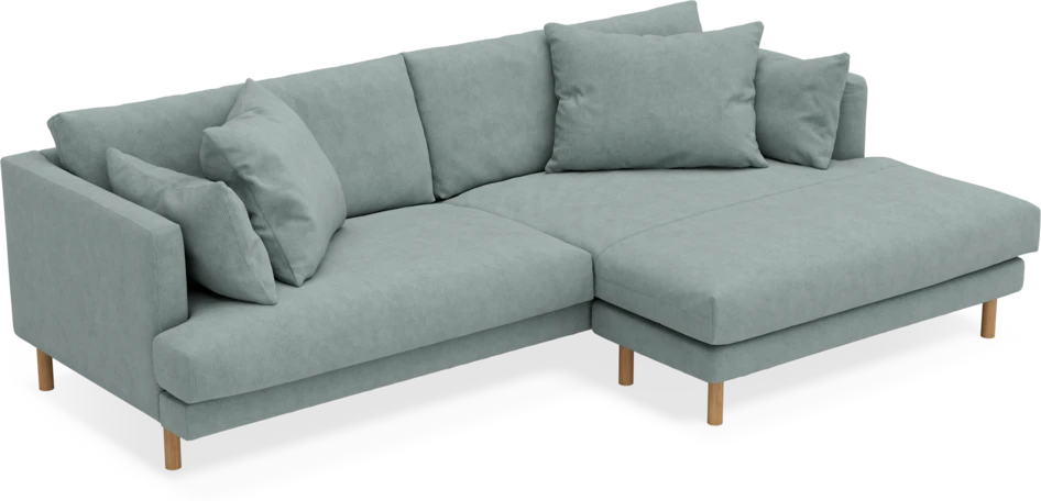 Harper - 4-sits med schäslong XL höger - Grön