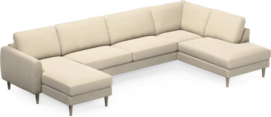 Bridge - 3-sits soffa med schäslong vänster och divan höger - Beige