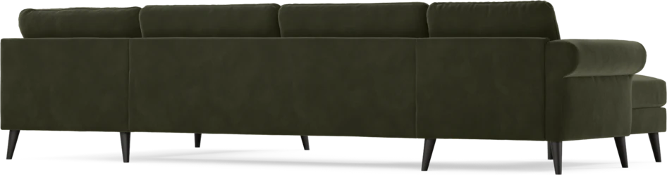 Bridge - 3-sits soffa med schäslong vänster och divan höger - Grön