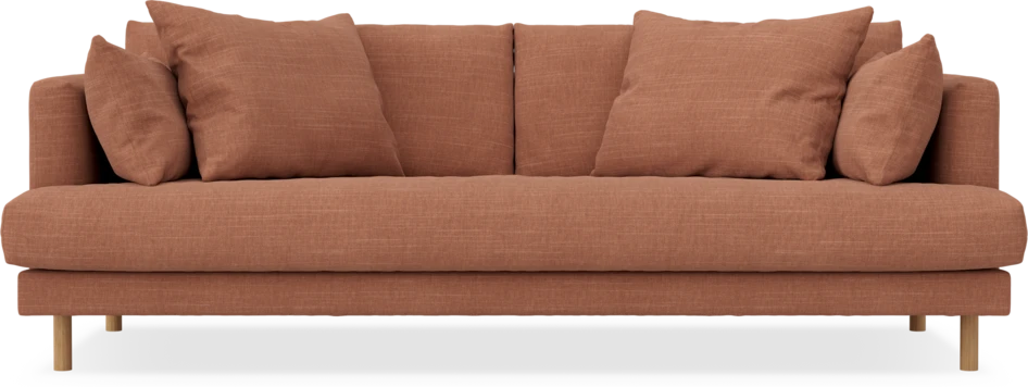 Harper - 3-sits soffa, hel dyna - Orange
