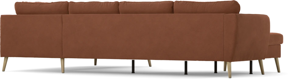 County - 3-sits soffa med schäslong vänster och divan höger - Orange