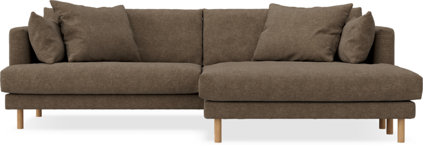 Harper - 4-sits med schäslong XL höger - Brun