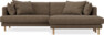 Harper - 4-sits med schäslong XL höger - Brun