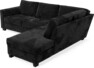 Friday - 2,5-sits soffa med divan höger - Grå