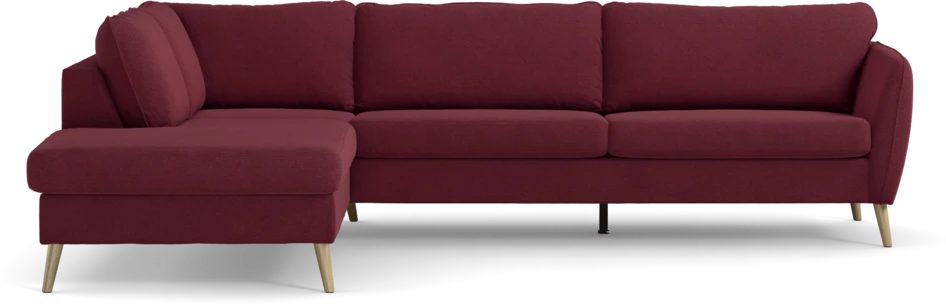 County - 2,5-sits soffa med divan vänster - Röd