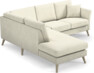 Eden - 2-sits soffa med divan - Vit