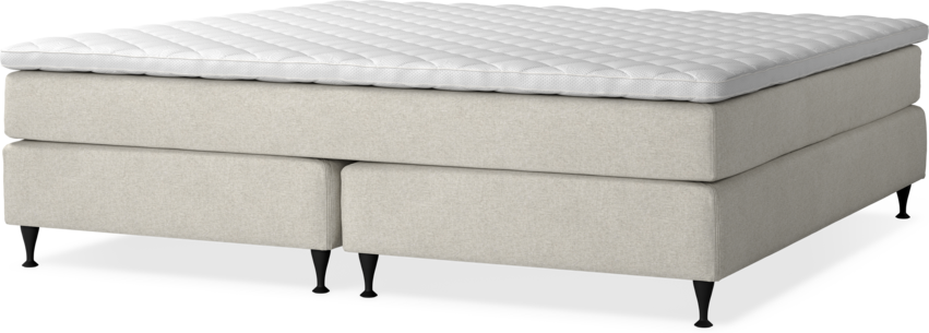 Delux Sense - Kontinentalsäng, dubbelsäng med bäddmadrass - Beige