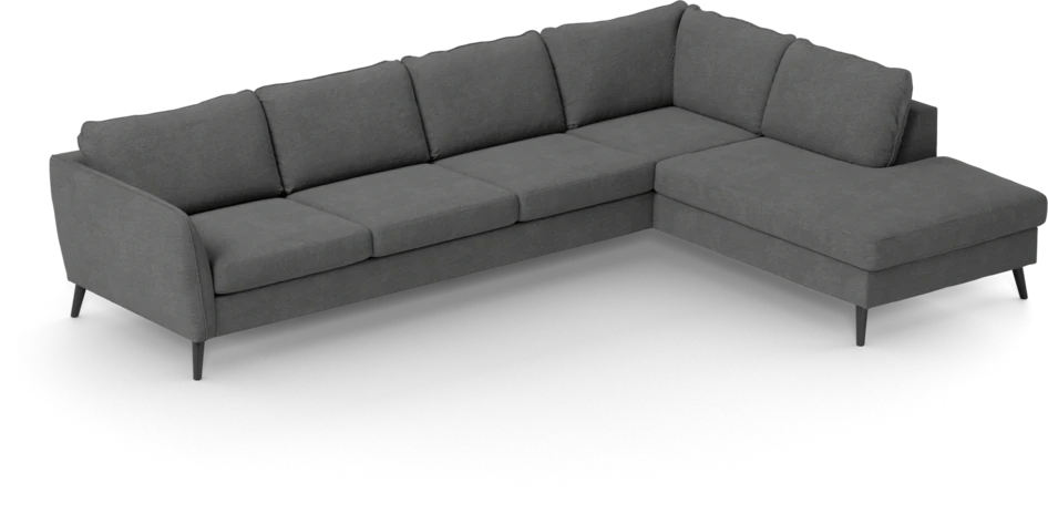 County - 3-sits soffa med divan höger - Grå