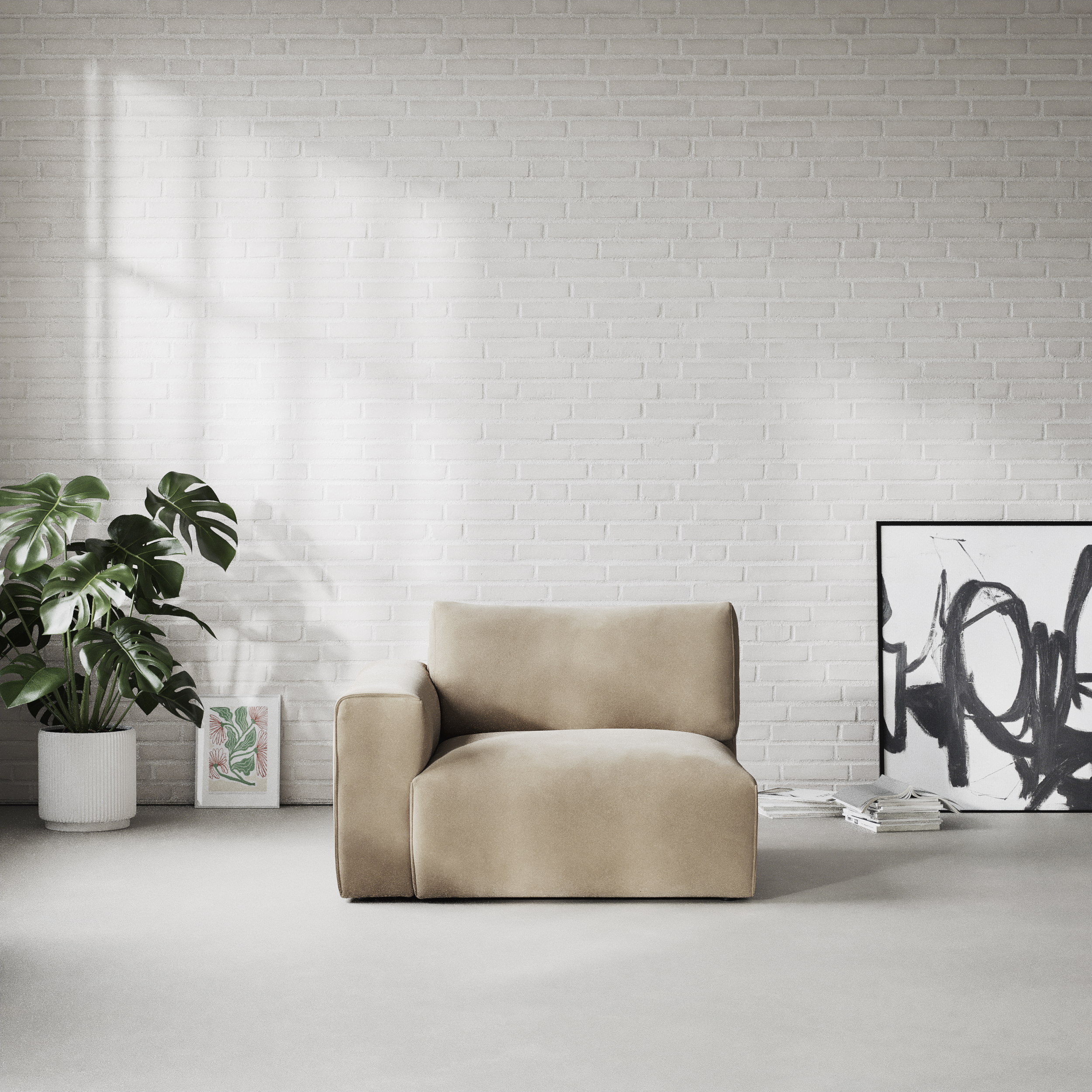 Free, 1,5-sits med armstöd vänster