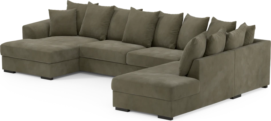 Town - 3-sits soffa med divan höger och schäslong vänster - Grön