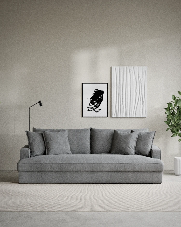Mila - 4-sits soffa, hel dyna - inspiration