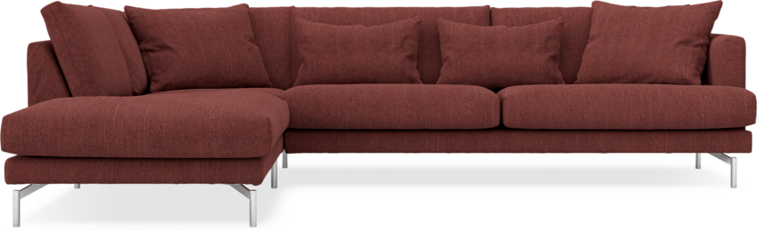 Harper - 3-sits soffa med divan vänster - Röd