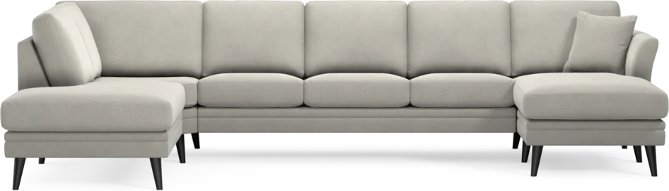 Eden - 3-sits soffa med divan vänster och schäslong höger - Grå