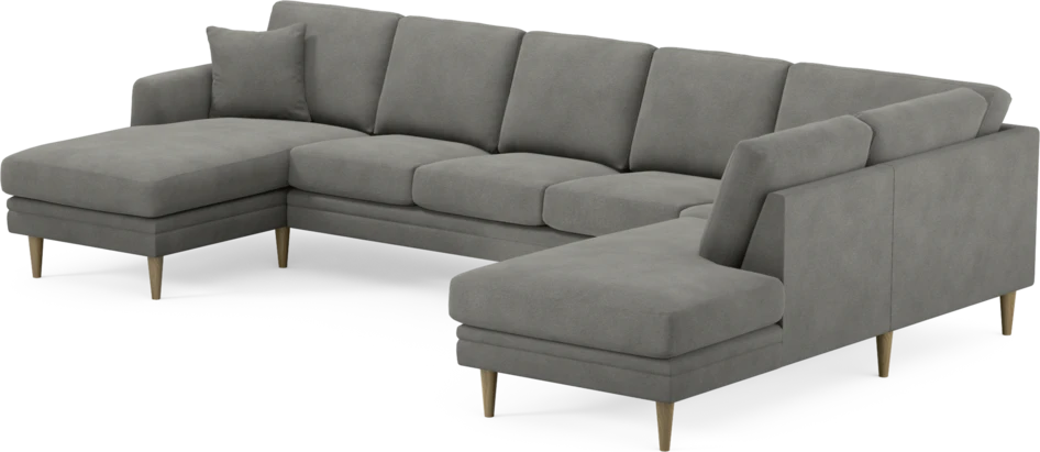 Eden - 3-sits soffa med schäslong vänster och divan höger - Grå