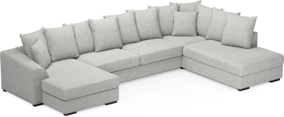 Town - 3-sits soffa med divan höger och schäslong vänster - Grå