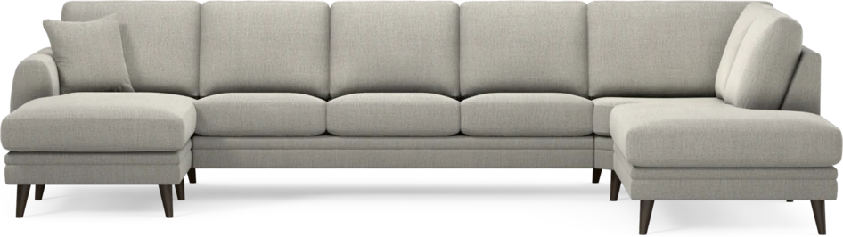 Eden - 3-sits soffa med schäslong vänster och divan höger - Grå