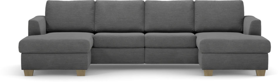 Friday - 2-sits soffa med två schäslonger - Grå