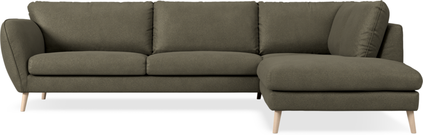 Madison Lux - 3-sits soffa med divan höger - Brun