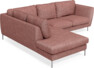 Madison - 2-sits soffa med divan vänster - Röd