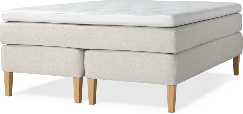 Delux Sense - Kontinentalsäng, dubbelsäng med bäddmadrass - Beige