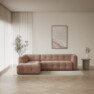 Bella - 3-sits soffa med divan vänster - Rosa