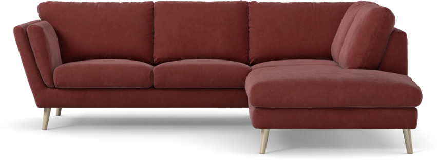 Madison Lux - 2-sits soffa med divan höger - Rosa