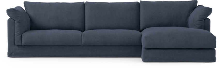 Cherrie Klädsel - Klädsel till 3-sits med schäslong höger - Blå