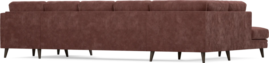 Eden - 3-sits soffa med divan vänster och schäslong höger - Röd