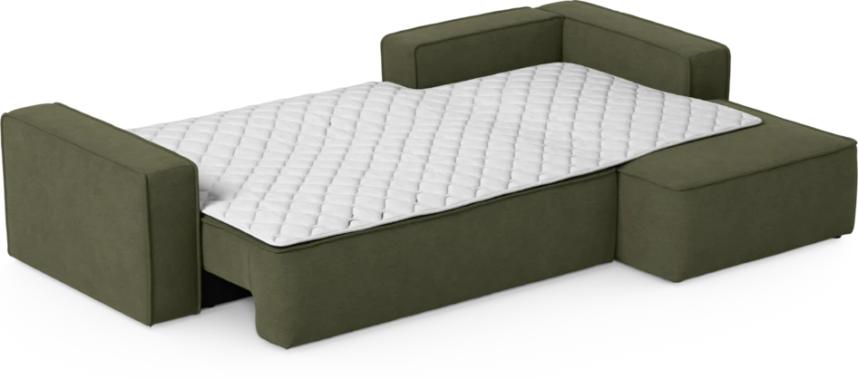 Ide - Bäddsoffa 3-sits med schäslong höger - Grön