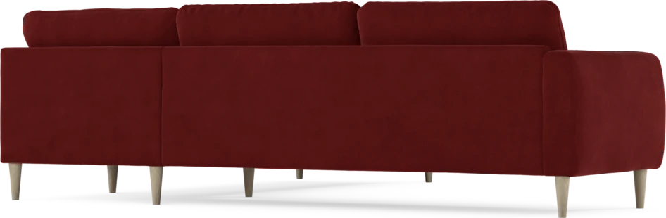 Bridge - Hörnsoffa, 3+2-sits - Röd