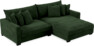 Rossi - 2-sits soffa med schäslong XL höger - Grön