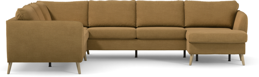 County - Hörnsoffa, 2+3-sits med schäslong höger - Gul