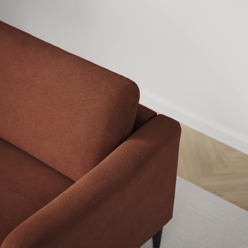 Bridge - 3-sits soffa med schäslong vänster och divan höger - Orange