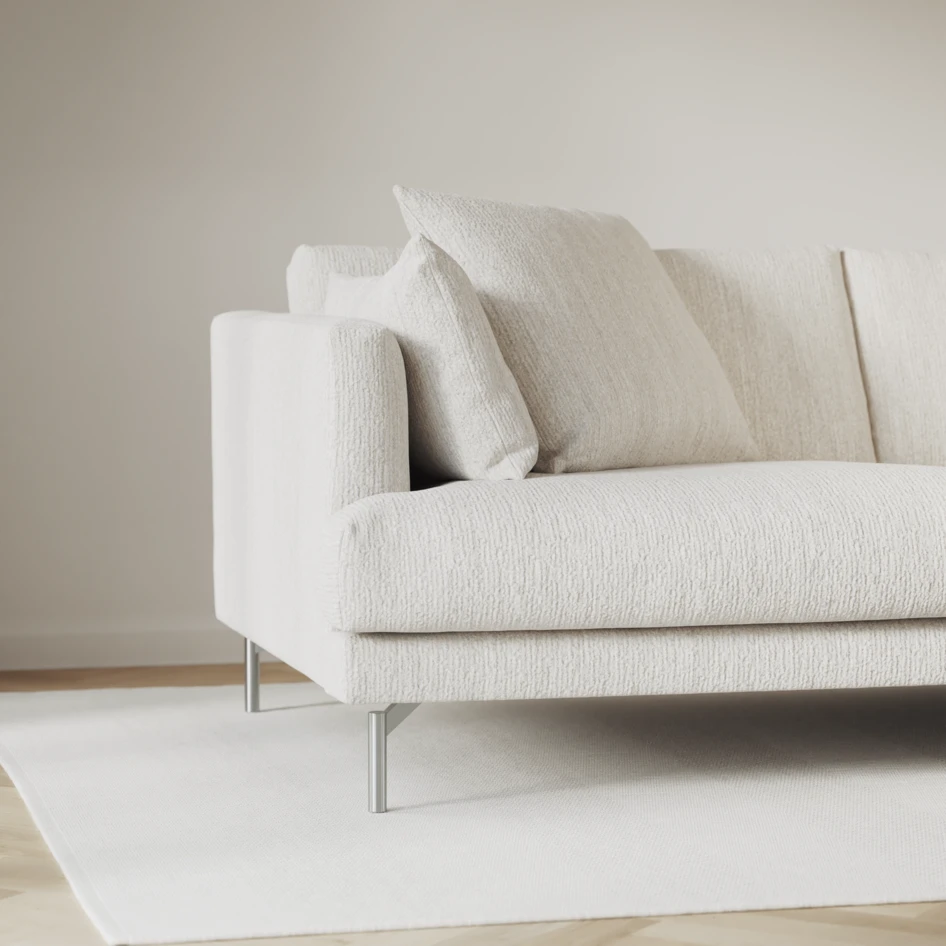 Harper - 3-sits soffa, hel dyna - Vit