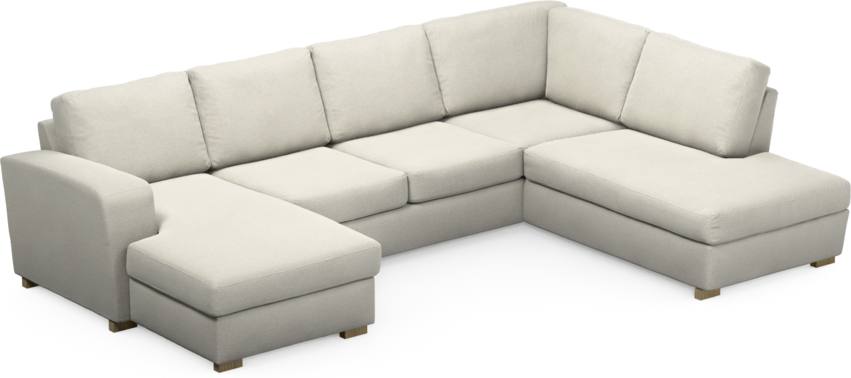 Friday - 3-sits soffa med schäslong vänster och divan höger - Vit