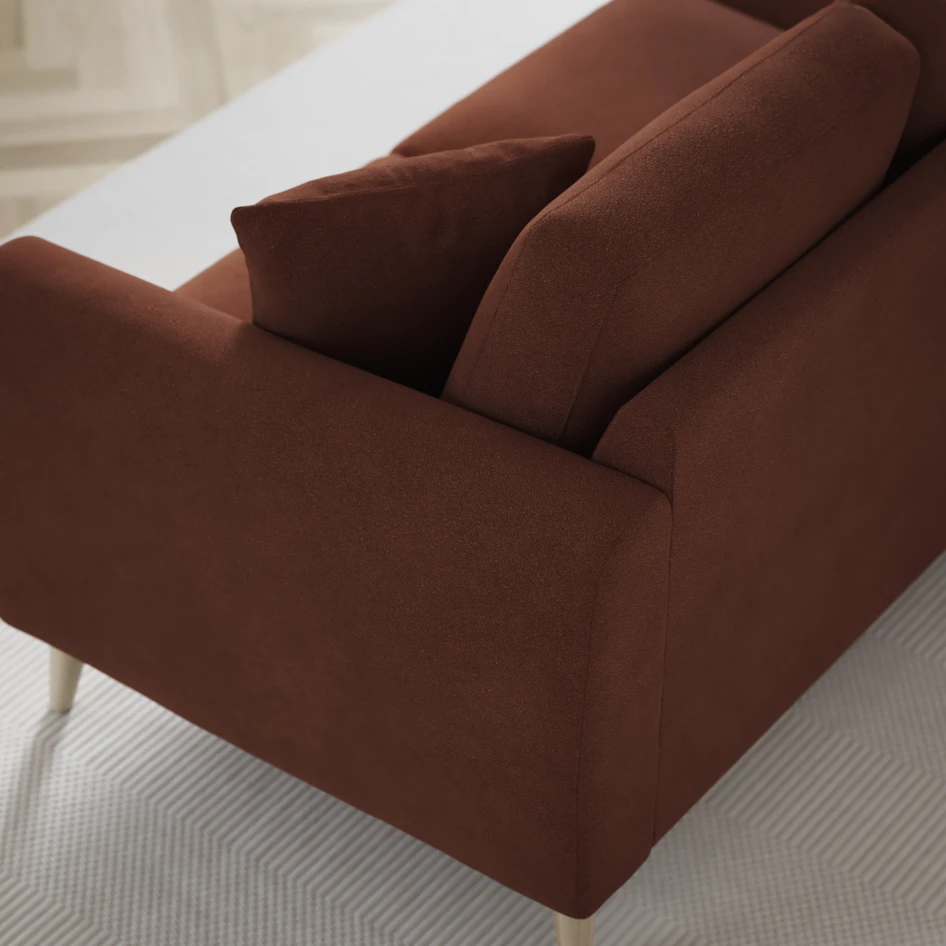 Eden - 3-sits soffa svängd - Orange