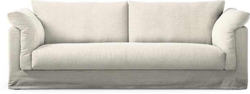 Cherrie - 3-sits soffa, hel dyna och kappa - Vit