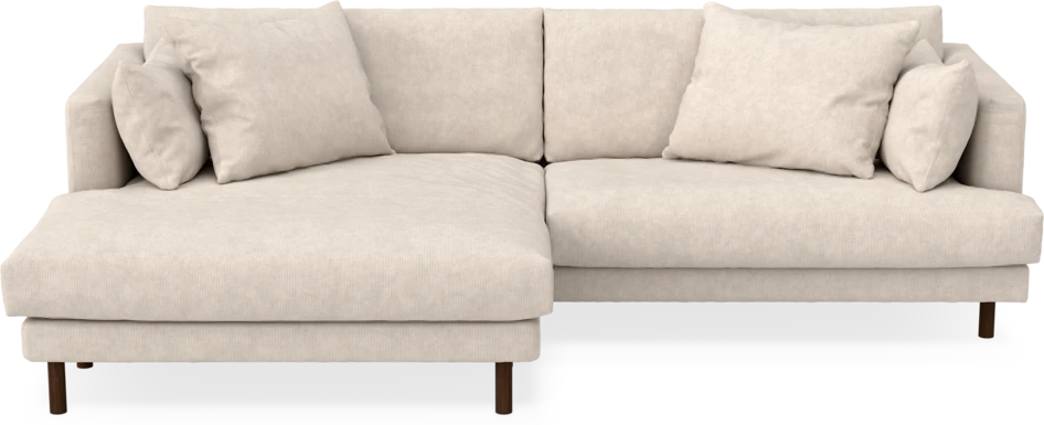 Harper - 4-sits med schäslong XL vänster - Vit