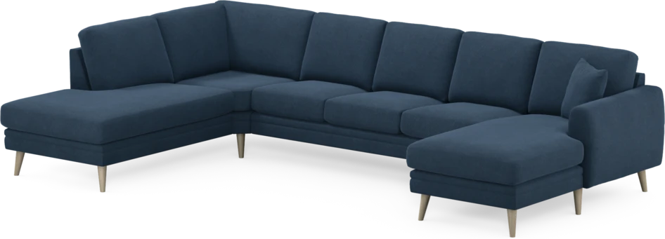 Eden - 3-sits soffa med divan vänster och schäslong höger - Blå
