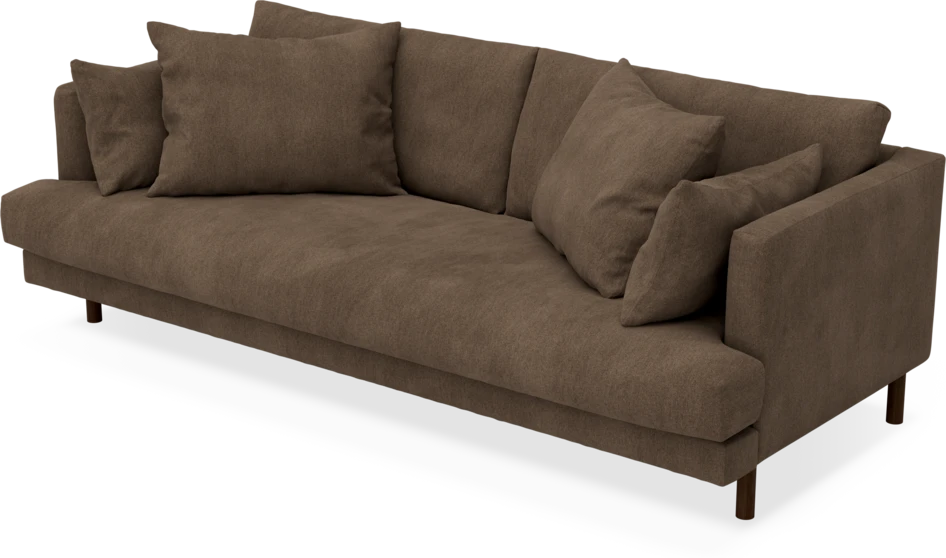 Harper - 3-sits soffa, hel dyna - Brun
