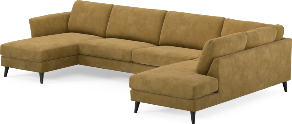 Bridge - 3-sits soffa med schäslong vänster och divan höger - Gul