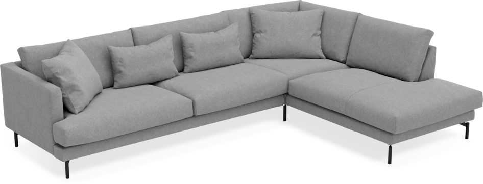 Harper - 3-sits soffa med divan höger - Grå