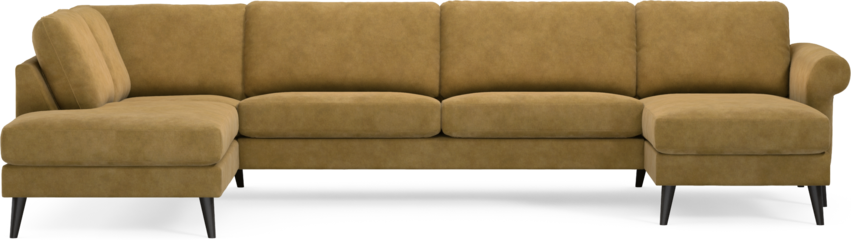 Bridge - 3-sits soffa med divan vänster och schäslong höger - Gul