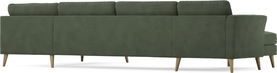 Bridge - 3-sits soffa med schäslong vänster och divan höger - Grön
