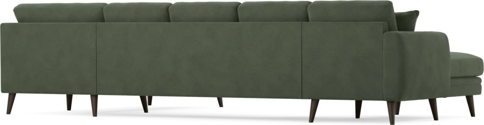 Eden - 3-sits soffa med schäslong vänster och divan höger - Grön
