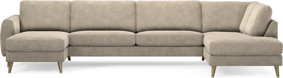 Bridge - 3-sits soffa med schäslong vänster och divan höger - Beige
