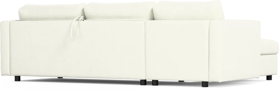 Lindö - Bäddsoffa 2,5-sits med schäslong, vändbar - Vit