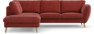 Madison Lux - 2-sits soffa med divan vänster - Rosa
